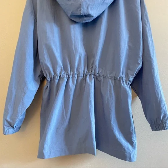 Vintage “Exclusiv” Light Blue Nylon Jacket w Toggle Cinched Waist **Like New - Picture 12 of 15
